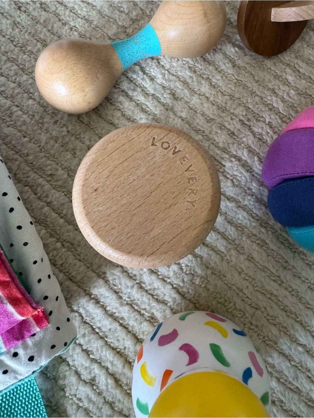 Lovevery toys from the Charmer and Senser kits